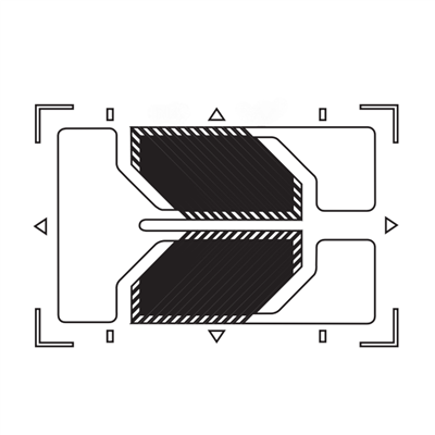 Extensometre cu fascicul de forfecare cu grile în formă de V-